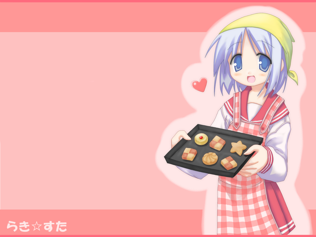 checkerboard_cookie cookie food hiiragi_tsukasa lucky_star