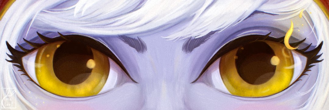 1girl close-up eye_focus league_of_legends looking_at_viewer mews_(imafloof) orange_eyes short_hair solo tristana white_hair yordle