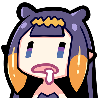 1girl blunt_bangs chibi hololive hololive_english long_hair lowres multicolored_hair ninomae_ina'nis ninomae_ina'nis_(1st_costume) ninomae_ina'nis_(artist) official_art open_mouth orange_hair pointy_ears portrait purple_hair saliva sidelocks simple_background solo tentacle_hair transparent_background two-tone_hair virtual_youtuber |_|