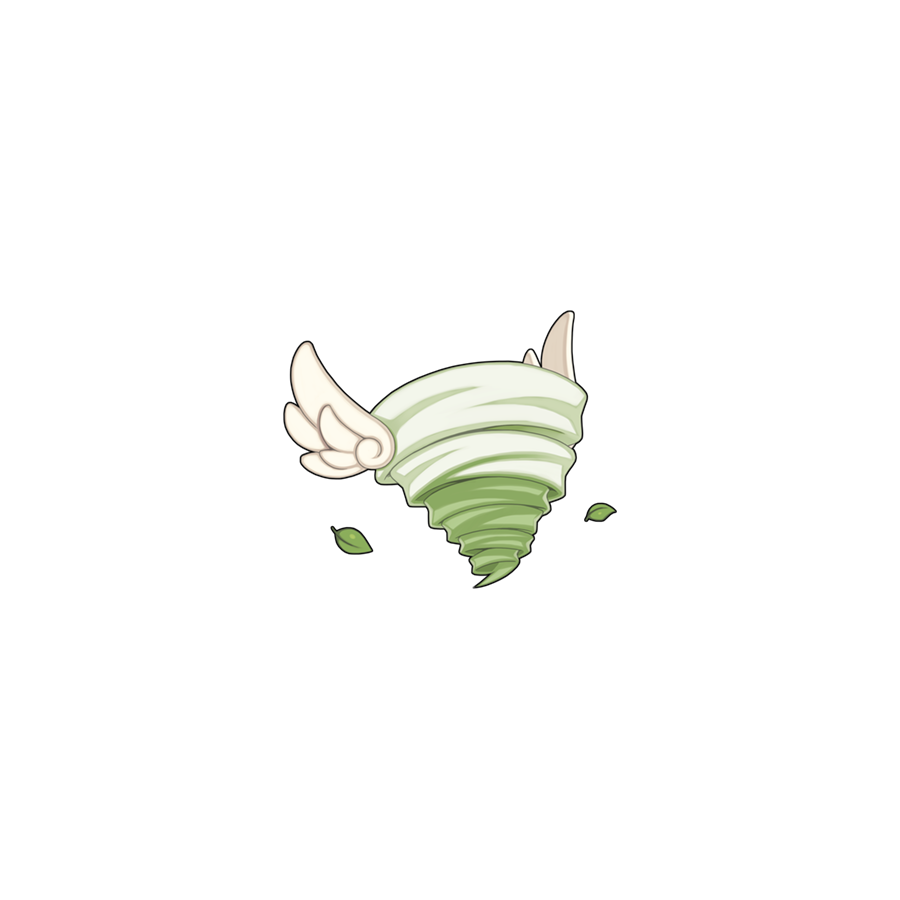angel_wings chibi creature full_body no_humans official_art ragnarok_online simple_background solo transparent_background ventus_(ragnarok_online) whirlwind white_wings wings yuichirou
