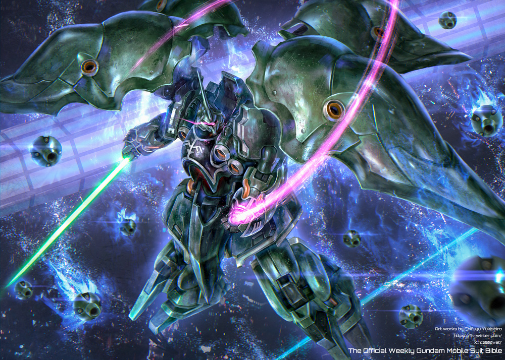 beam_saber commentary_request dual_wielding eye_trail funnels_(gundam) glowing glowing_eye gundam gundam_unicorn holding holding_sword holding_weapon horns kshatriya legs_apart light_trail looking_at_viewer mecha mecha_focus mobile_suit no_humans one-eyed robot science_fiction single_horn solo space sword violet_eyes weapon yukishiro_chifuyu