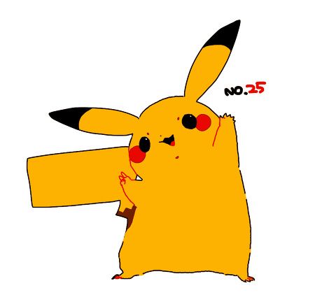 animal_ears dot_nose happy mm_(miryii) mouth_hold no_humans pikachu pokemon pokemon_(creature) smile solo tail v white_background