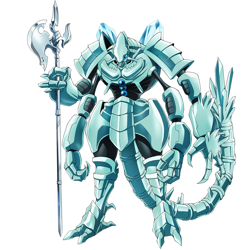 armor blue_eyes cocytus_(overlord) extra_arms full_armor halberd holding holding_weapon no_humans official_art overlord_(maruyama) pauldrons polearm shoulder_armor solo standing tail weapon