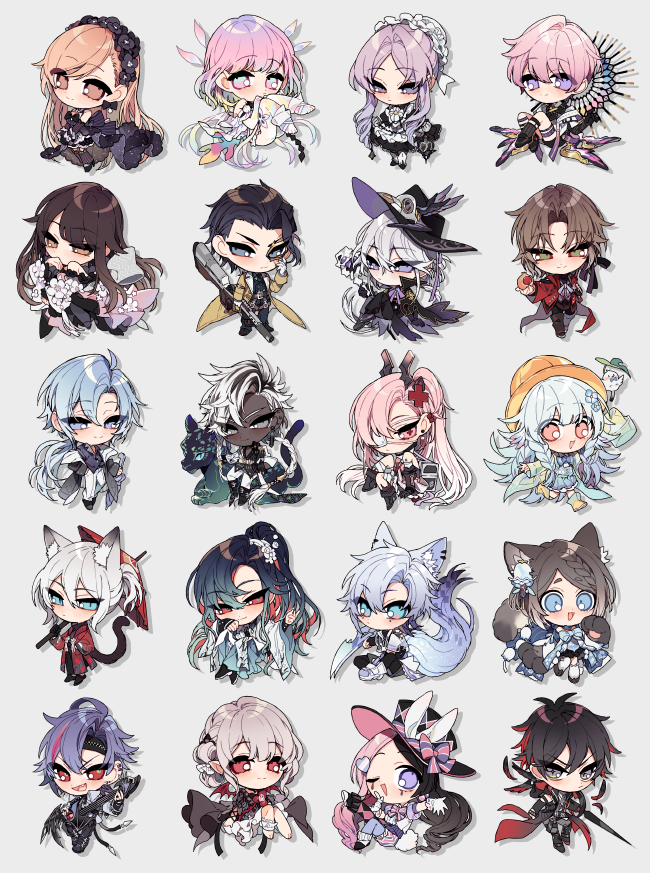 6+boys 6+girls alexia_(forever_7th_capital) amami_kanade_(forever_7th_capital) animal_ears ann_(forever_7th_capital) antoneva arm_up bird black_dress braid brown_hair cat_ears cat_tail closed_mouth coat dress expressionless finnick_(forever_7th_capital) food forever_7th_capital fruit gloves high_ponytail holding holding_food holding_fruit lia_(forever_7th_capital) long_hair looking_at_viewer maid multiple_boys multiple_girls nahuatl_(forever_7th_capital) night_(forever_7th_capital) open_mouth pants pink_hair purple_hair ririko_(forever_7th_capital) sapphire_(nine) shiro_(forever_7th_capital) smile tail twin_braids very_long_hair violet_eyes white_coat white_gloves white_pants yellow_hat yuri_(forever_7th_capital)