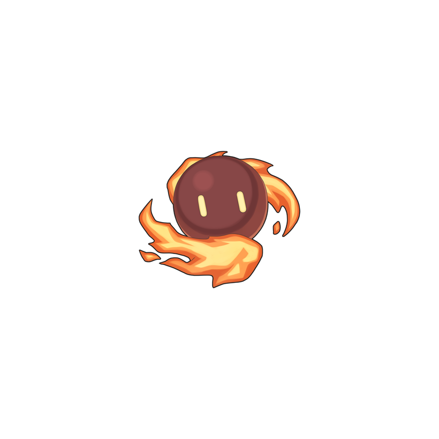 agni_(ragnarok_online) chibi creature fire full_body looking_at_viewer no_humans official_art orb ragnarok_online simple_background solo transparent_background yuichirou