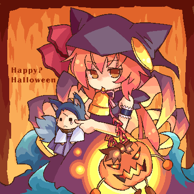 character_request halloween lowres pote_(ptkan) ptkan pumpkin ren_(sekaiju) sekaiju_no_meikyuu tlachtga