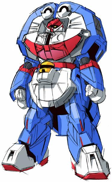 artist_request crossover doraemon doraemon_(character) gundam lowres turn_a_gundam turn_a_gundam_(mobile_suit)