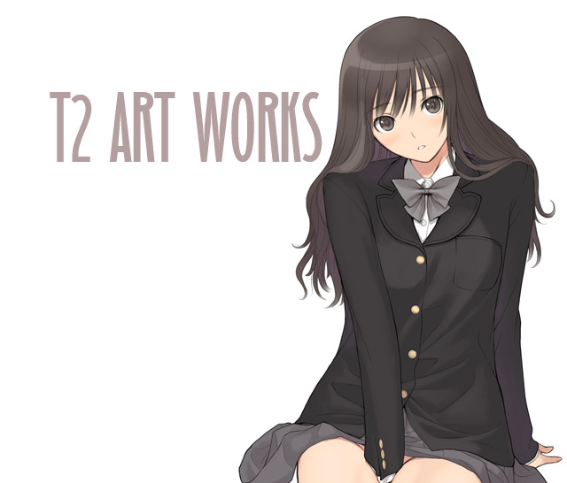 brown_eyes brown_hair long_hair miniskirt school_uniform skirt taka_tony