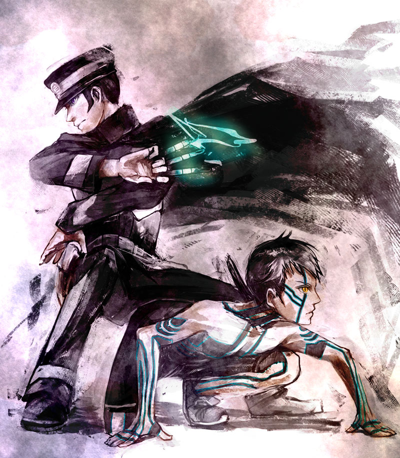 blue_eyes devil_summoner hat hitoshura kuzunoha_raidou male ochazukefinch shin_megami_tensei shin_megami_tensei_iii:_nocturne short_hair yellow_eyes