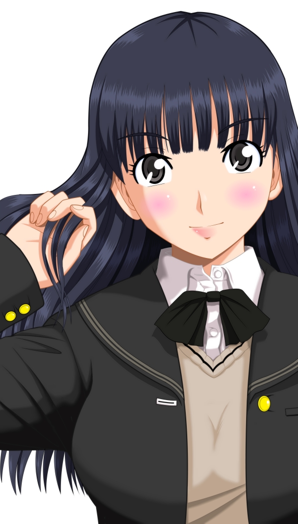 1girl amagami ayatsuji_tsukasa black_eyes black_hair haruhonya long_hair school_uniform solo
