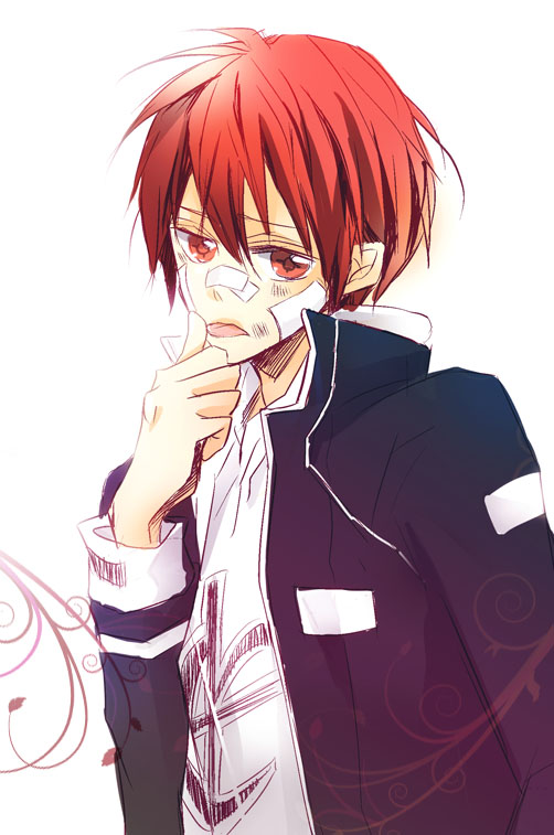 katekyo_hitman_reborn kozato_enma licking red_eyes redhead school_uniform