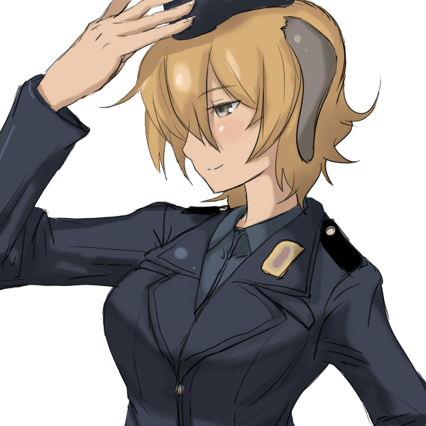 animal_ears strike_witches uniform waltrud_krupinski