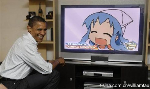 barack_obama ikamusume mini-ikamusume parody shinryaku!_ikamusume