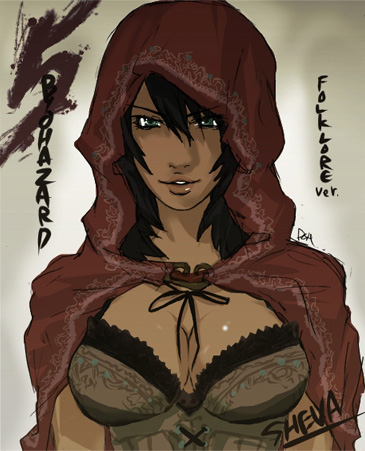 african black black_hair breasts cosplay folklore grimm's_fairy_tales hood large_breasts little_red_riding_hood little_red_riding_hood_(cosplay) little_red_riding_hood_(grimm) lowres resident_evil resident_evil_5 sheva_alomar