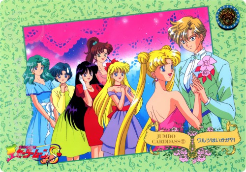 aino_minako bishoujo_senshi_sailor_moon card dance dress formal hino_rei kaiou_michiru kino_makoto mizuno_ami ten'ou_haruka tsukino_usagi waltz_(dance)