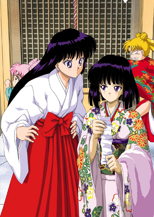 bishoujo_senshi_sailor_moon black_hair hino_rei hino_ryutaro japanese kimono miko purple_eyes tomoe_hotaru tsukino_usagi