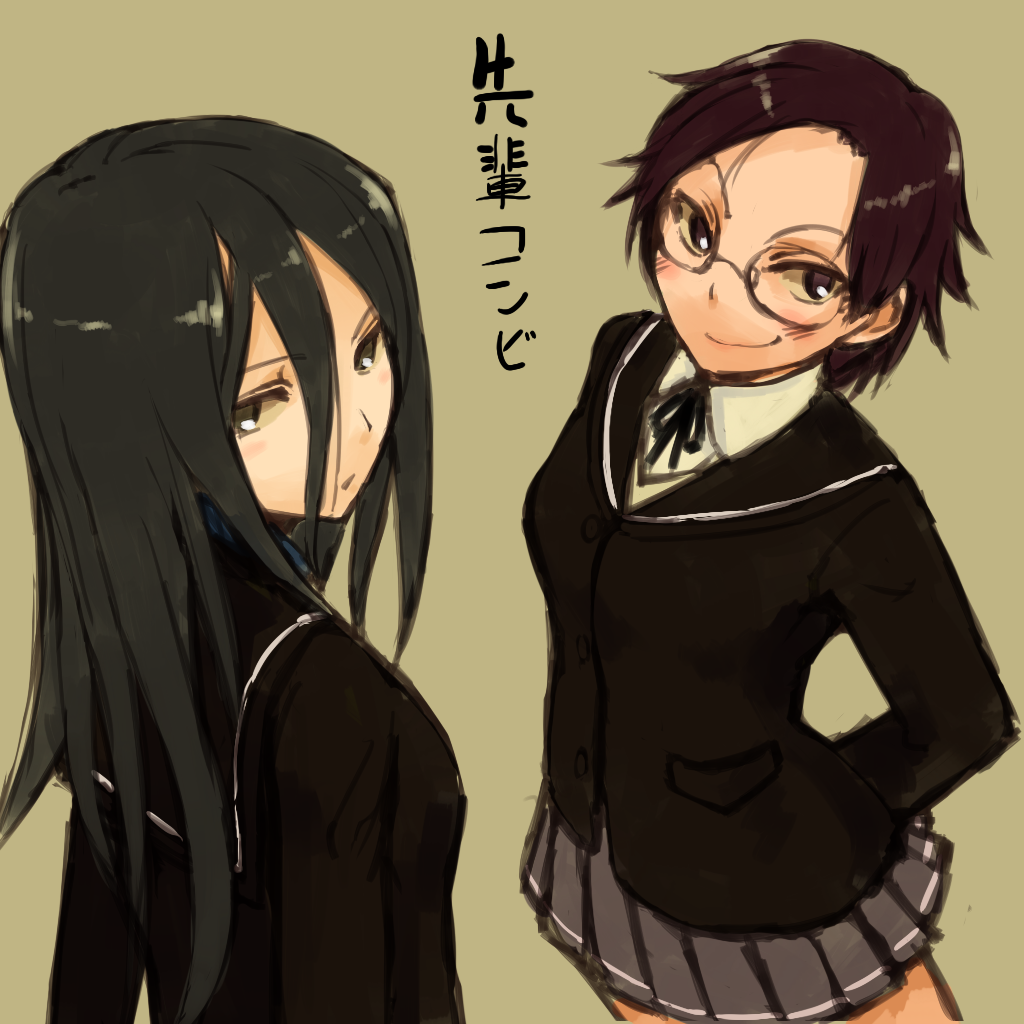 amagami bad_id hiba_manaka ikura+ multiple_girls school_uniform yuzuki_ruriko
