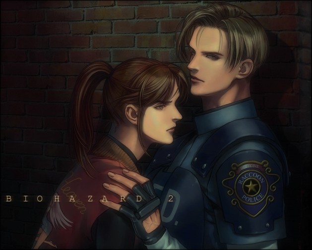 claire_redfield couple leon_s_kennedy resident_evil wolfina