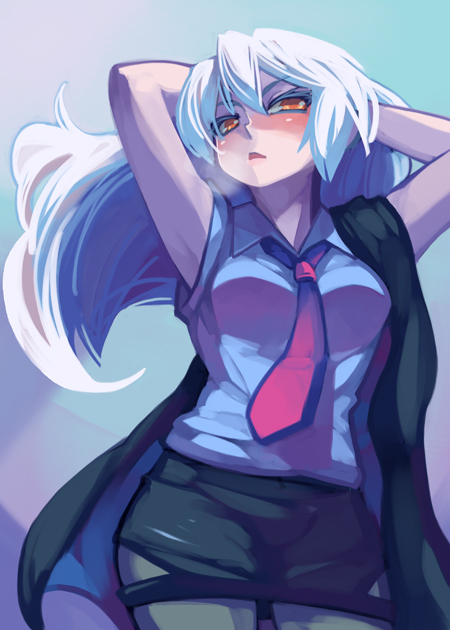 arcana_heart armpits eric_muentes face pantyhose zenia_valov