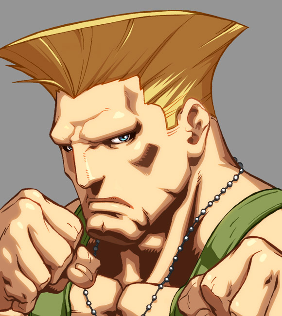 alvin_lee blue_eyes capcom guile male official_art street_fighter street_fighter_ii super_street_fighter_ii_turbo_hd_remix udon_entertainment
