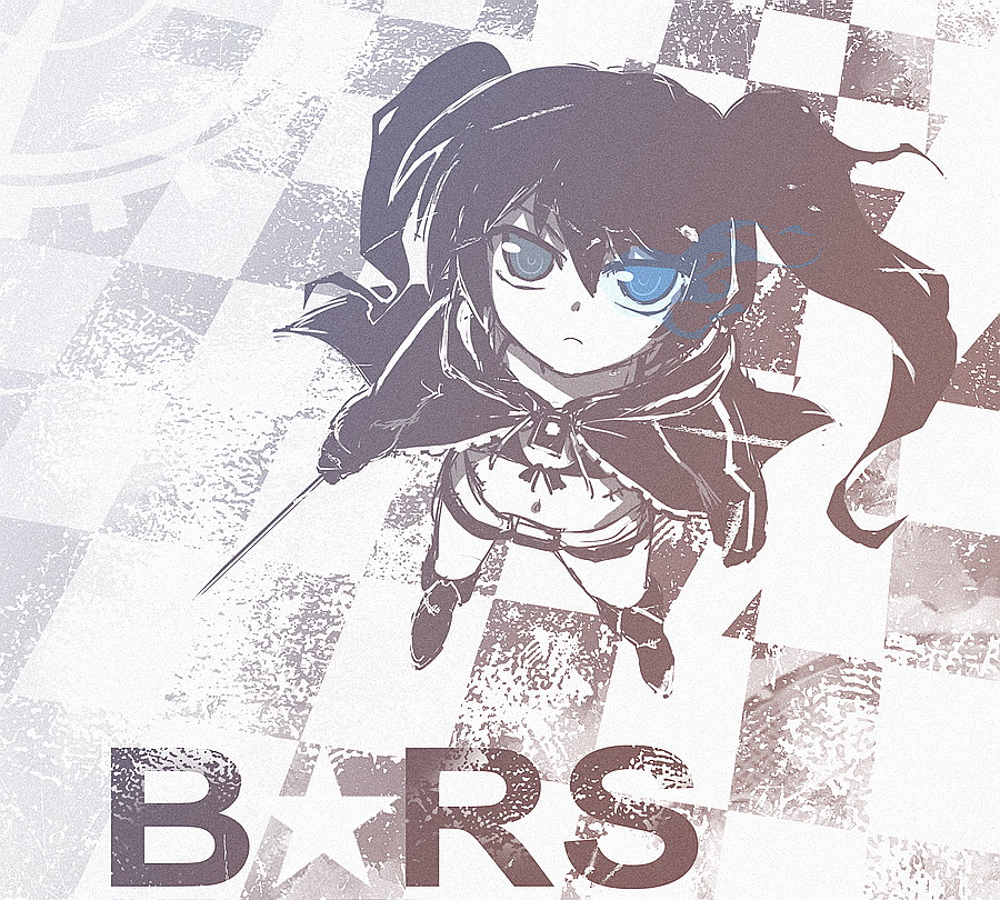 black_rock_shooter_(character) rayno star sword twintails weapon