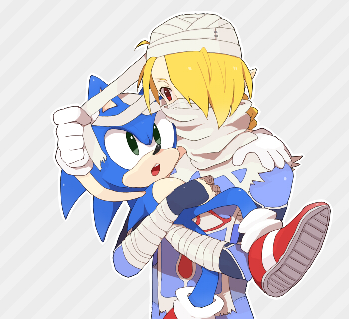 blonde_hair blue_eyes braid carrying gloves green_eyes nintendo red_eyes reverse_trap sheik sonic sonic_the_hedgehog super_smash_bros. surcoat the_legend_of_zelda turban