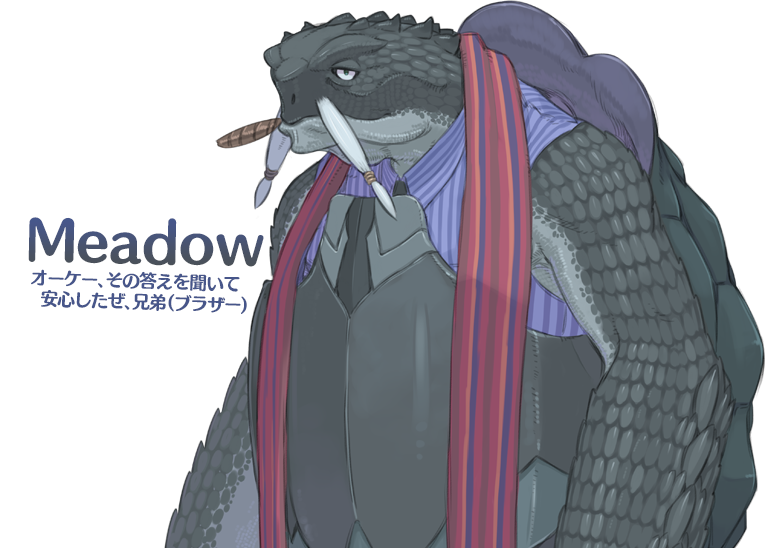 character_name cigar kuroboshi_kouhaku meadow_(summon_night) official_art summon_night summon_night_5 translation_request transparent_background turtle
