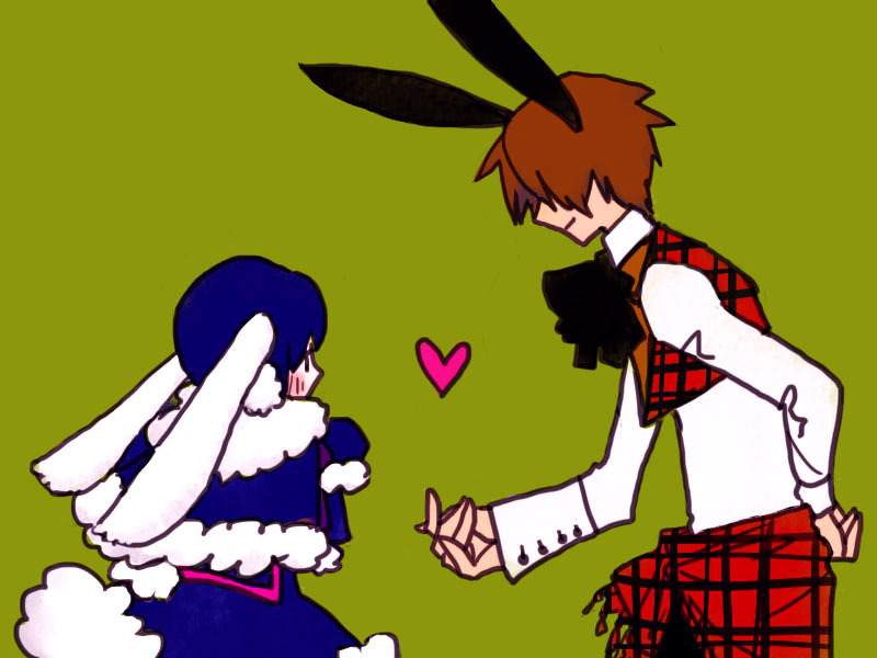 bad_id bunny_ears earmuffs genderswap heart kaiko kaito kemonomimi_mode md5_mismatch meiko meito nashi48 vocaloid
