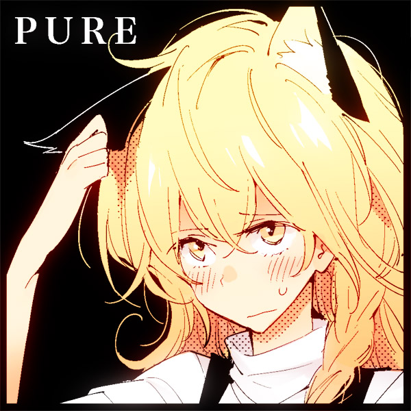 animal_ears blush braid cat_ears face kemonomimi_mode kirisame_marisa minakata_sunao no_hat no_headwear solo sweatdrop touhou