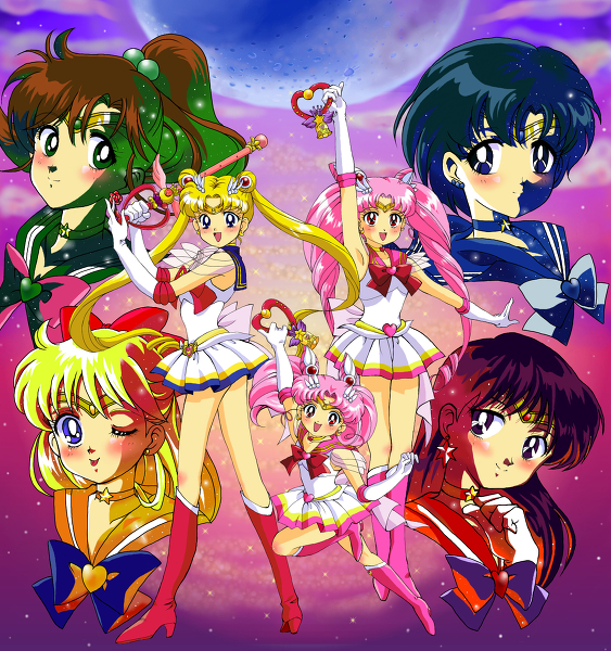 bishoujo_senshi_sailor_moon pixiv sailor_jupiter sailor_mars sailor_mercury sailor_venus super_sailor_chibi_moon super_sailor_moon