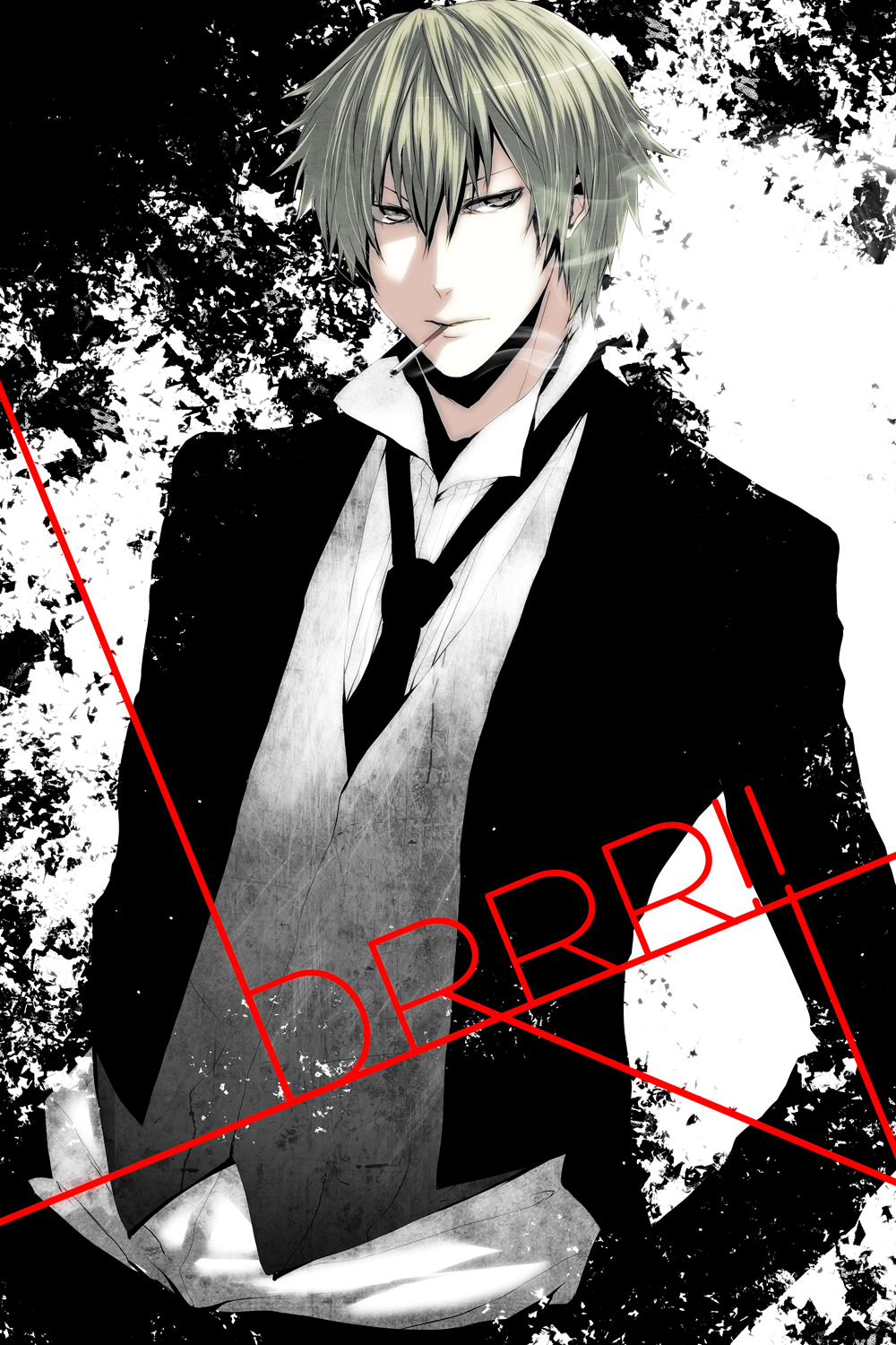 bad_id blonde_hair cigarette durarara!! formal heiwajima_shizuo highres male necktie no_glasses s_tanly solo suit