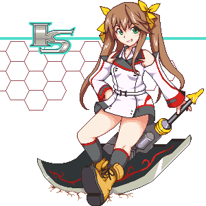 bow fang_lin_yin hair_bow huang_lingyin infinite_stratos lowres pixel_art solo twintails weapon