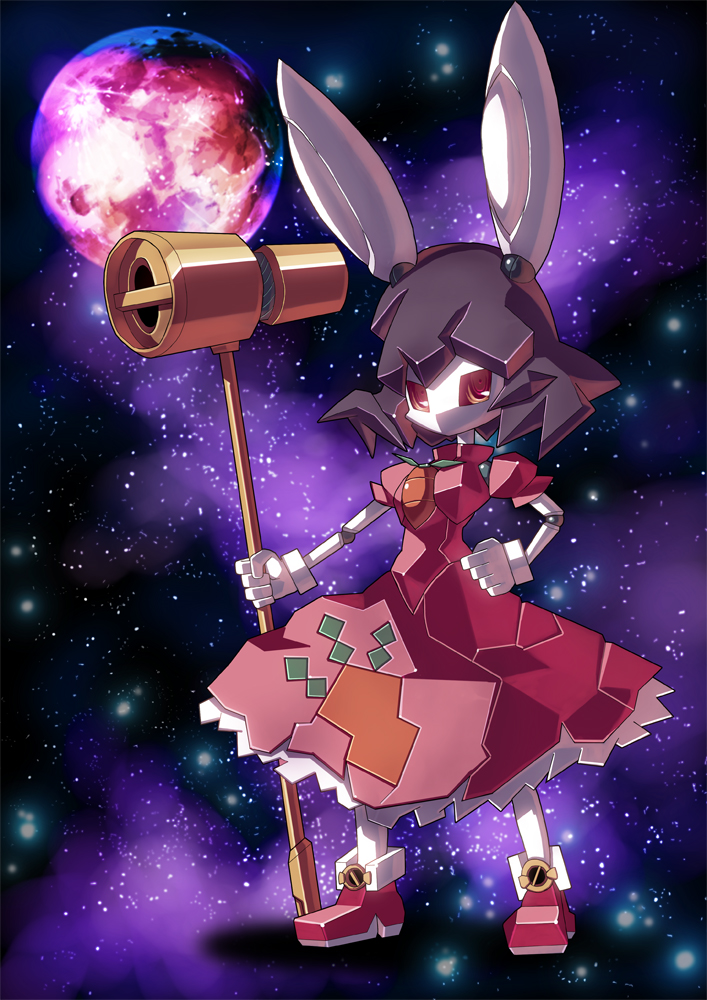 inaba_tewi marik_(artist) mecha mechanization medarots parody solo touhou