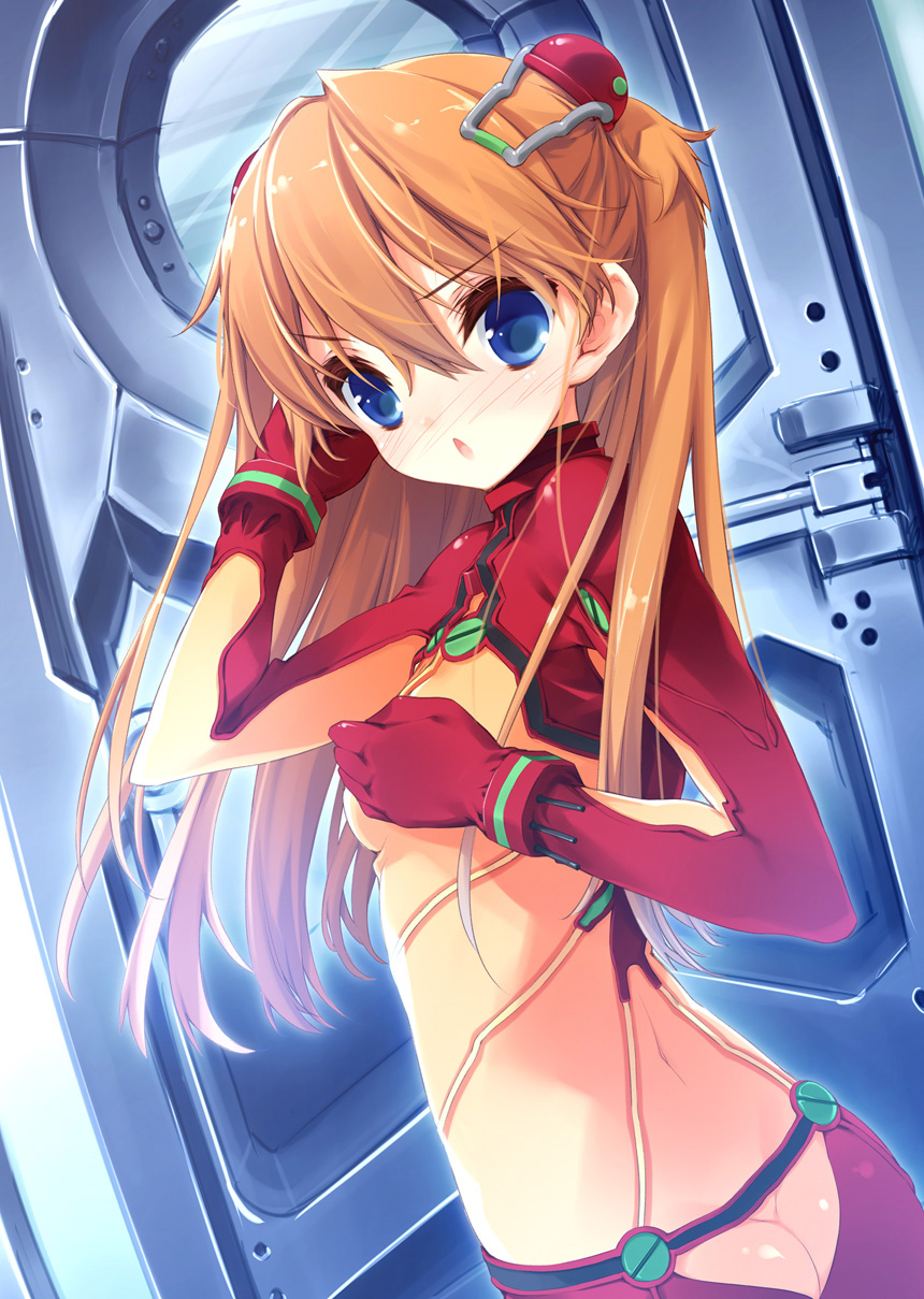 ass bad_id blue_eyes bodysuit butt_crack evangelion:_2.0_you_can_(not)_advance highres neon_genesis_evangelion plugsuit rebuild_of_evangelion red_hair shikinami_asuka_langley show_(rinne) show_(rinnetenshow) solo souryuu_asuka_langley test_plugsuit