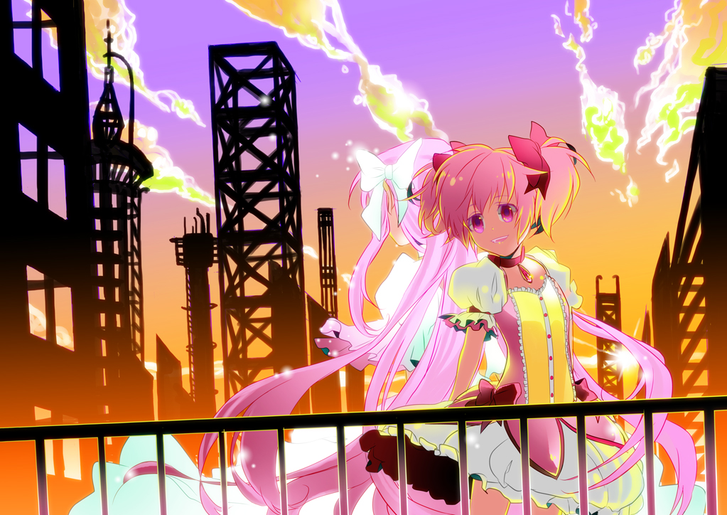 bad_id dual_persona goddess_madoka kaname_madoka komenama magical_girl mahou_shoujo_madoka_magica megami_madoka multiple_girls spoilers ultimate_madoka