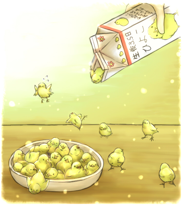 bird bowl chick flying milk_carton original translated translation_request wings yoshiyanmisoko