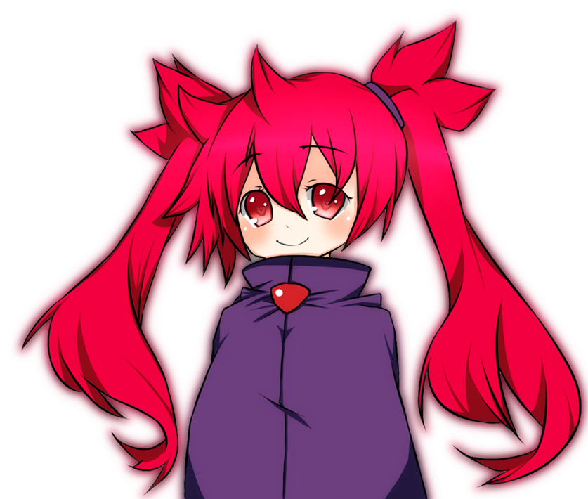 arcana_heart_3 artist_request long_hair red_eyes red_hair scharlachrot smile solo twintails