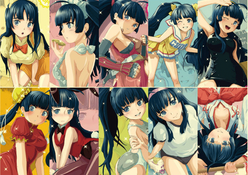 :o ;d animated animated_gif apron breasts bunnysuit buruma cheerleader china_dress chinese_clothes cleavage competition_swimsuit elbow_gloves fingerless_gloves fishnet_pantyhose fishnets footwear gif gloves gym_uniform hairband high_heels japanese_clothes kunai ladle maid_headdress mayo_riyo miko multiple_persona naked_apron ninja one-piece_swimsuit open_mouth original panties pantyhose pom_poms ponytail saucer school_swimsuit shoes smile sneakers socks solo striped striped_legwear striped_thighhighs swimsuit thighhighs underwear waitress weapon wink zoom_layer