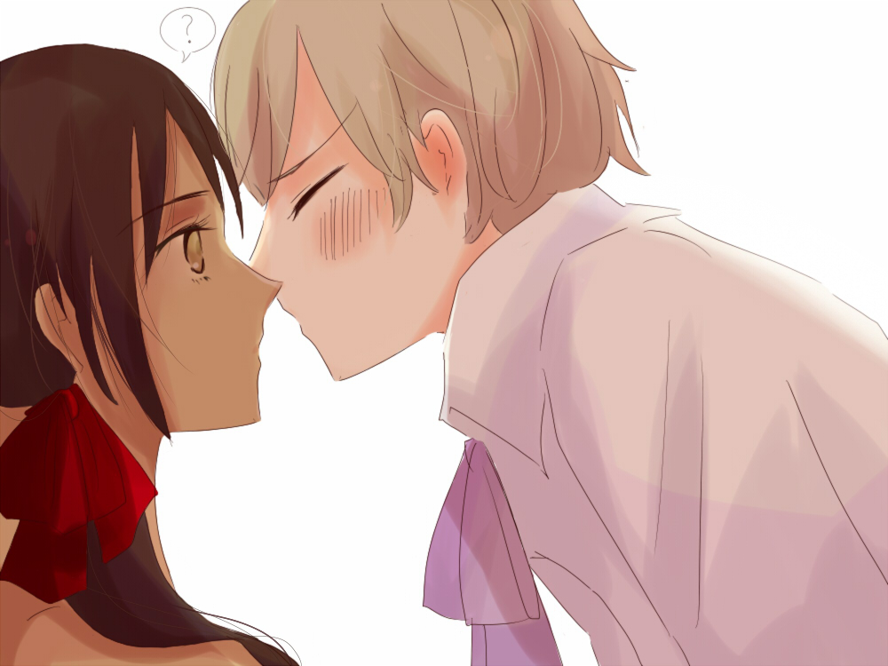 almost_kiss axis_powers_hetalia couple iceland_(hetalia) seychelles_(hetalia) tagme