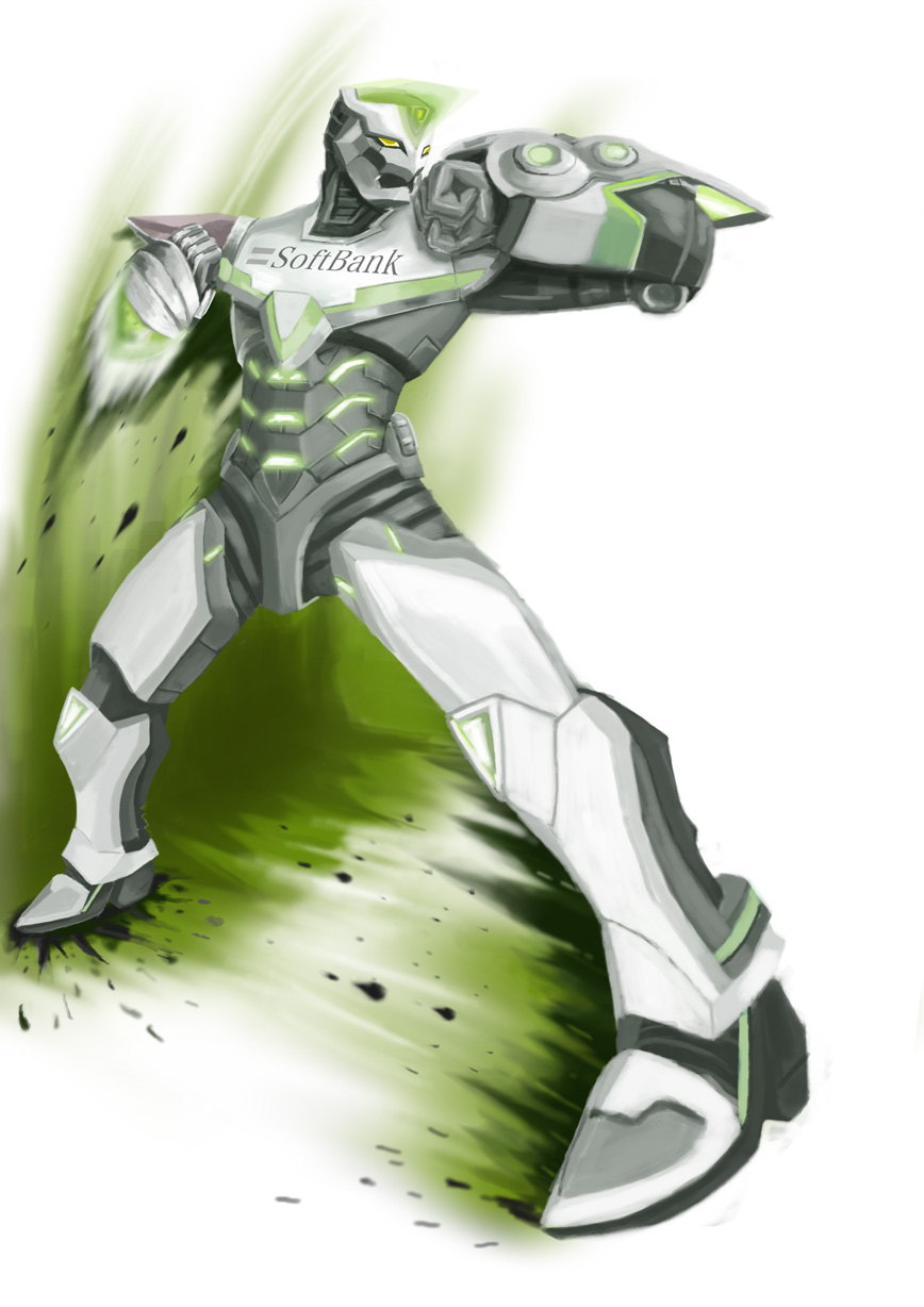 jubey kaburagi_t_kotetsu male mecha motion_blur neon_trim power_armor power_suit punching superhero tiger_&amp;_bunny wild_tiger