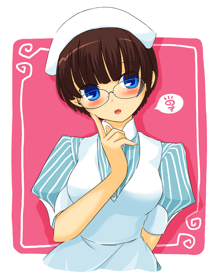 akatsuki_(akatsukishiki) blue_eyes brown_hair nurse