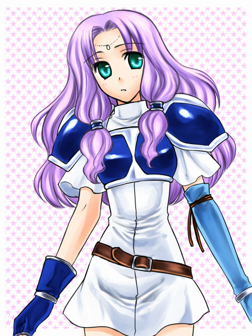 armor blush elbow_gloves fire_emblem fire_emblem:_rekka_no_ken fire_emblem_blazing_sword florina gloves long_hair pegasus_knight ponytail purple_hair