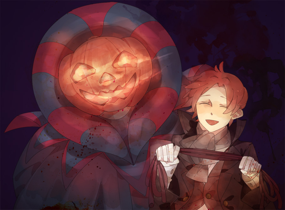 fate/stay_night fate/zero fate_(series) halloween jack-o'-lantern jack-o'-lantern orange_hair pumpkin satokimi uryuu_ryuunosuke