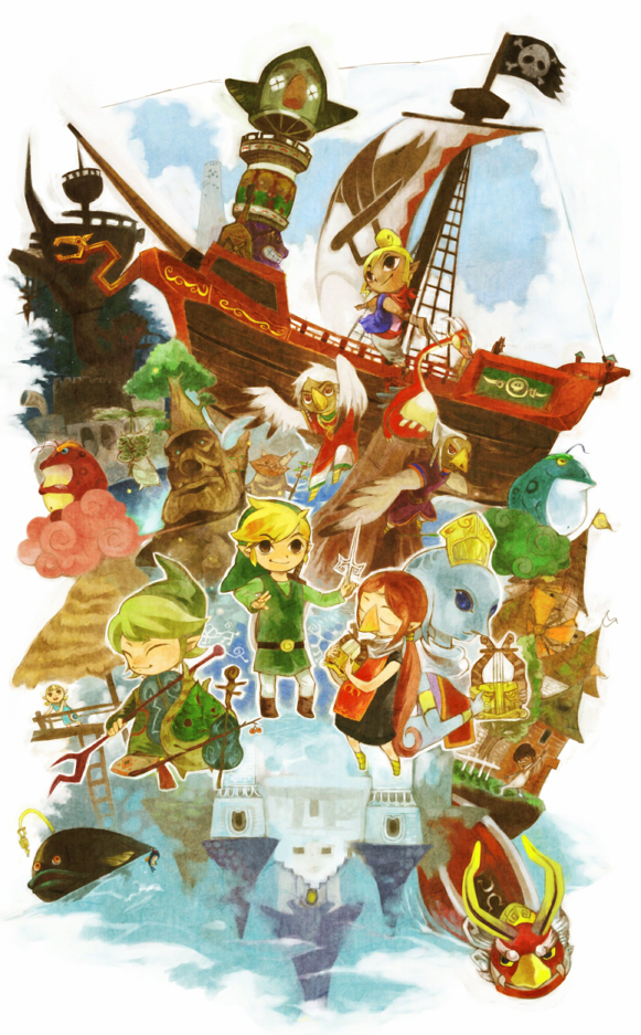 castle great_deku_tree harp instrument komali link makar medli monster_girl rito ship tetra tetsu_(teppei) the_king_of_red_lions the_legend_of_zelda toon_link violin wind_waker