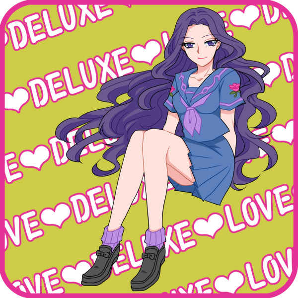 1girl jojo_no_kimyou_na_bouken long_hair purple_hair sasakureeeee school_uniform serafuku solo violet_eyes yamagishi_yukako