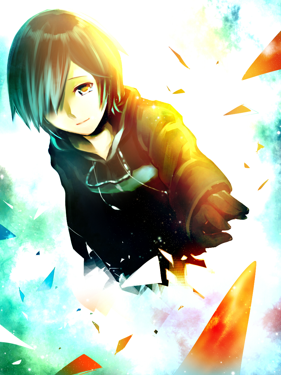 cloak gloves highres kingdom_hearts kingdom_hearts_358/2_days short_hair slee solo spoilers xion_(kingdom_hearts)