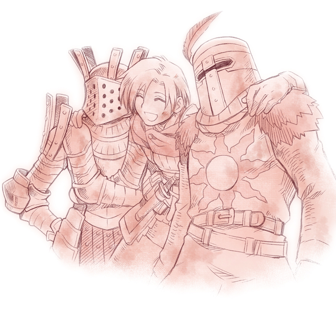 dark_souls full_armor helm helmet knight_lautrec_of_carim miyasumi_(jam_session) solaire_of_astora sun_(symbol) visor_(armor)