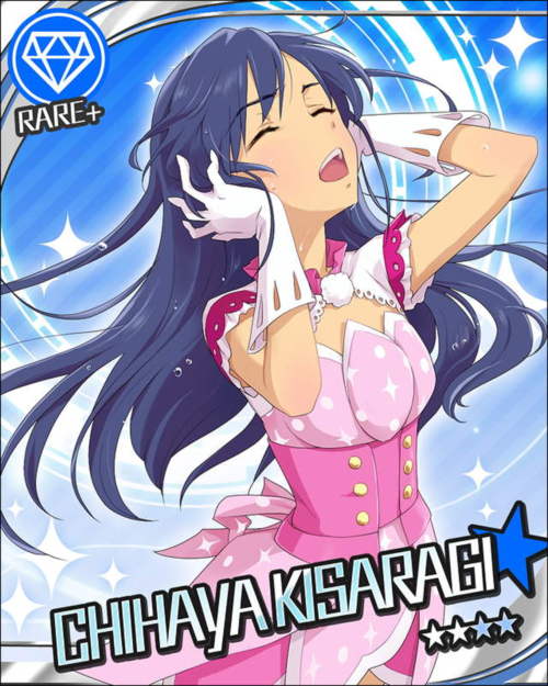 1girl abs blue_hair character_name closed_eyes eyes_closed gloves hands_on_headphones idolmaster idolmaster_cinderella_girls kisaragi_chihaya listening_to_music long_hair official_art open_mouth resized solo