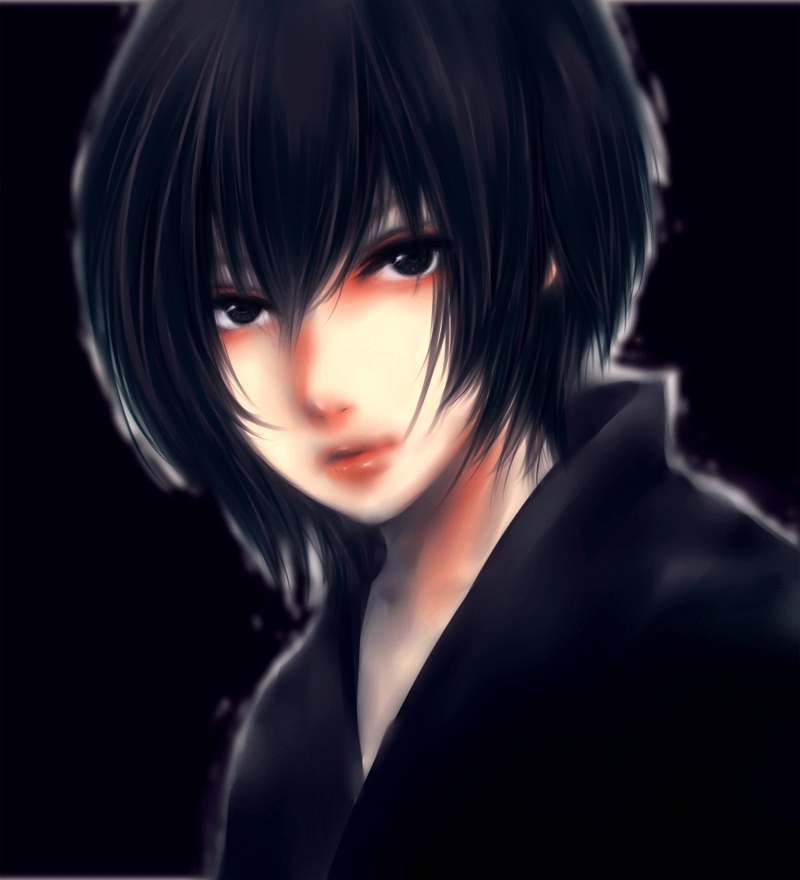 bad_id black_eyes black_hair japan_(hetalia) japanese_clothes kimono ririneko solo