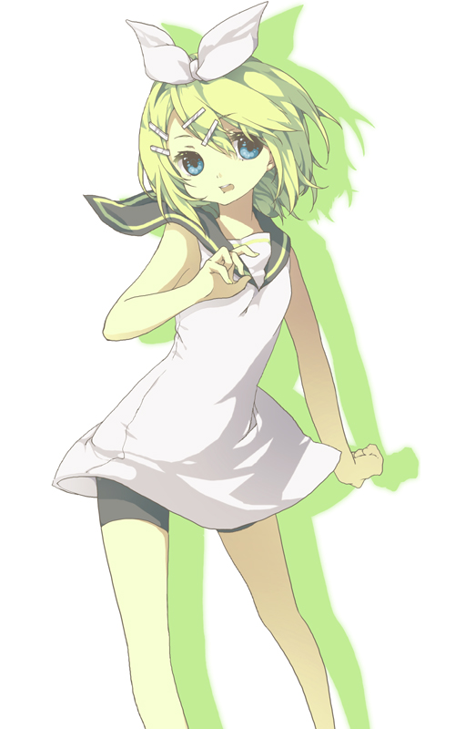 hair_ornament hairclip kagamine_rin noa_(kidoairaku) solo undercover_brothers vocaloid